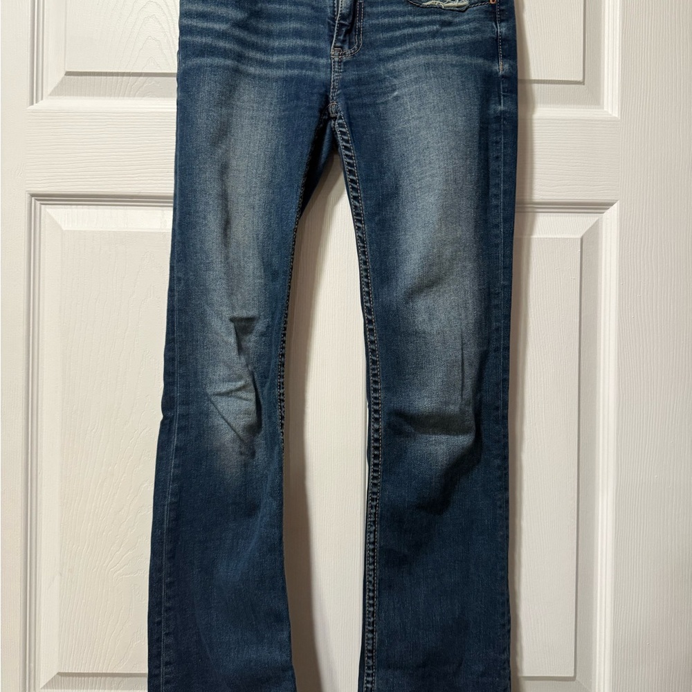 BKE Boot Cut Jeans Medium Blue Faded Effect